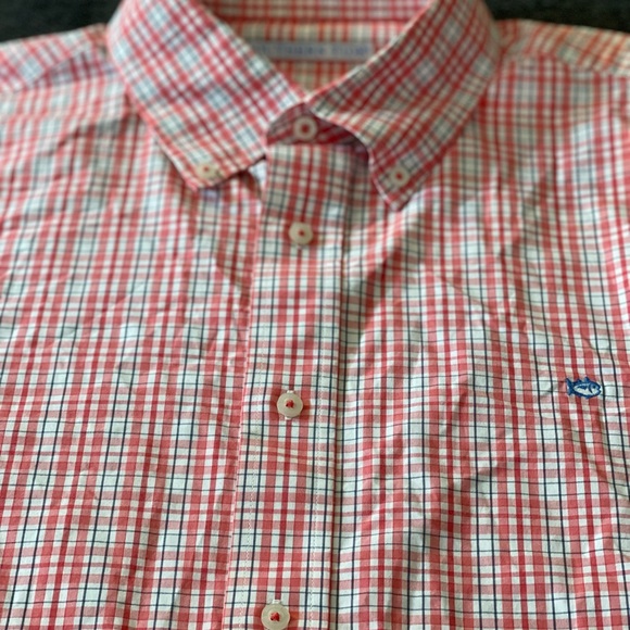 Southern Tide Mens plaid button down XL EUC - Picture 4 of 4